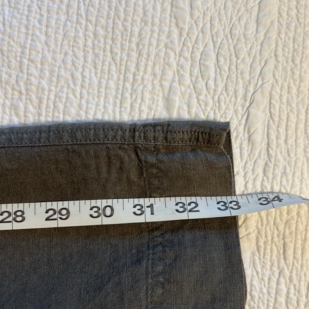 Talbots Irish Linen Drawstring Crop Pants - Picture 11 of 12